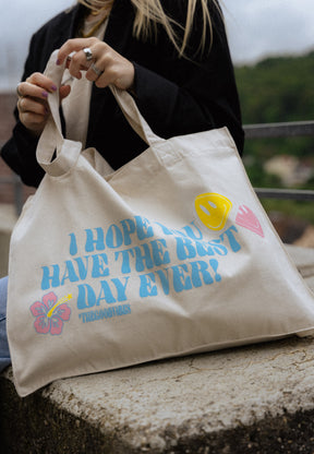 BEST DAY EVER Shopping Bag Natural