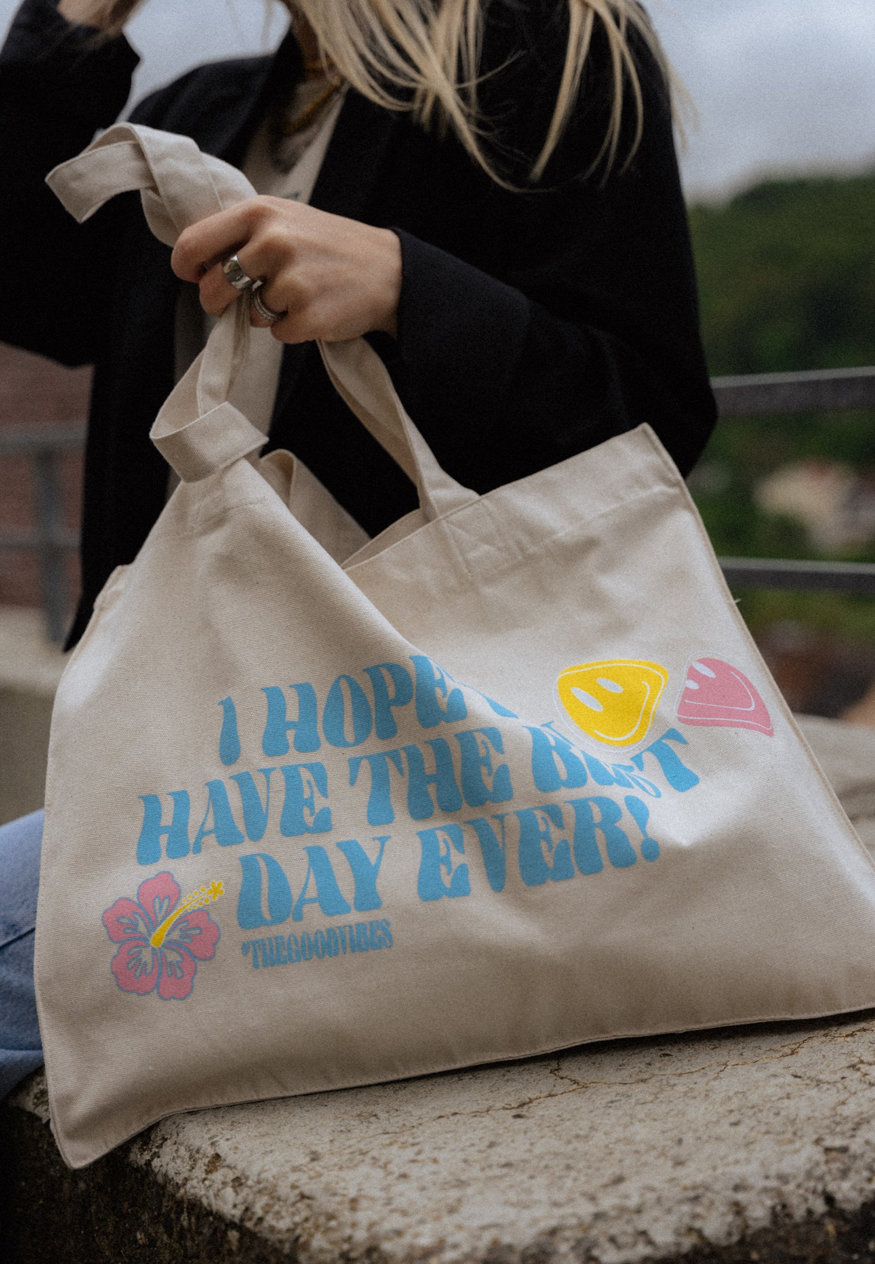 BEST DAY EVER Shopping Bag Natural
