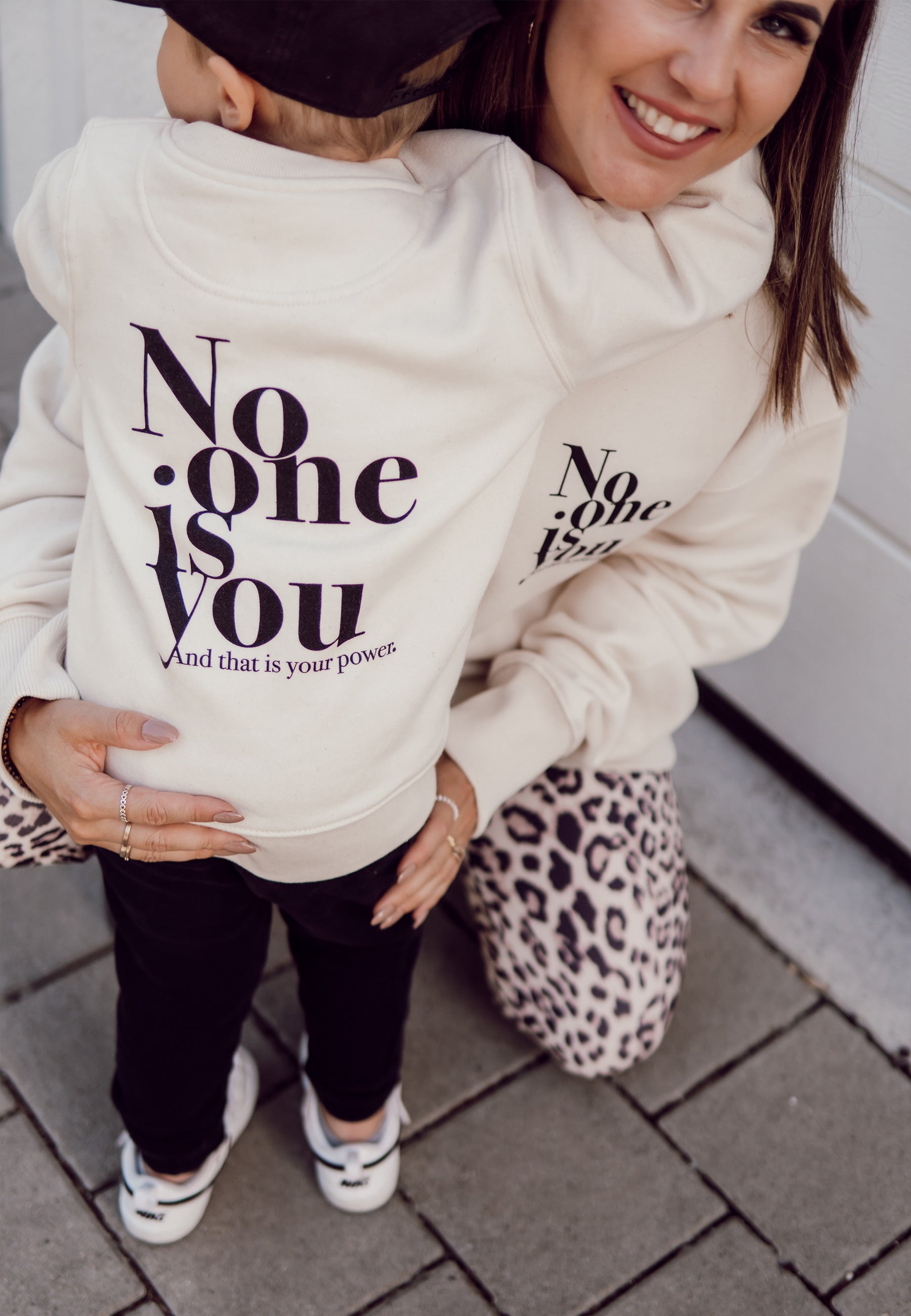 NO ONE IS YOU Baby/Kids Sweater Natural Raw