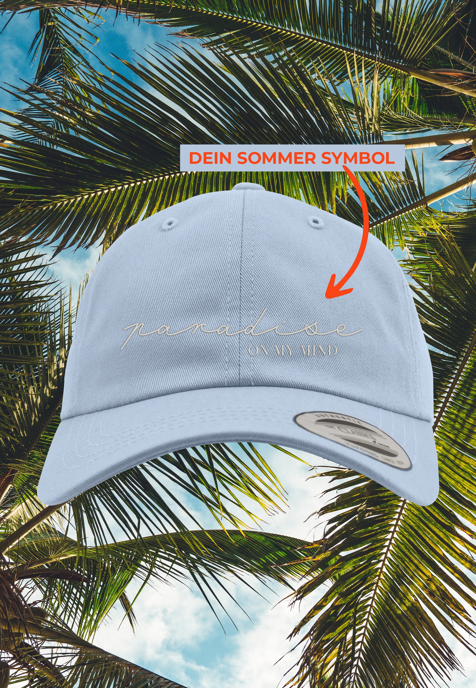 YOUR VACATION Dad Cap Light Blue